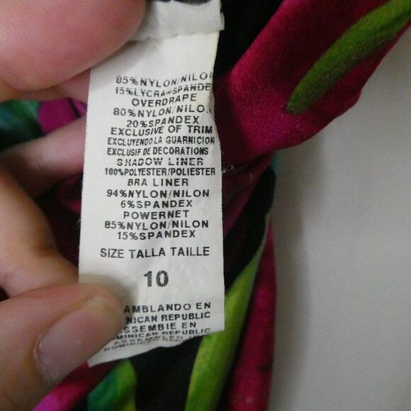 Longitude Floral Plunging Neck One Piece Swimsuit - Picture 2 of 5